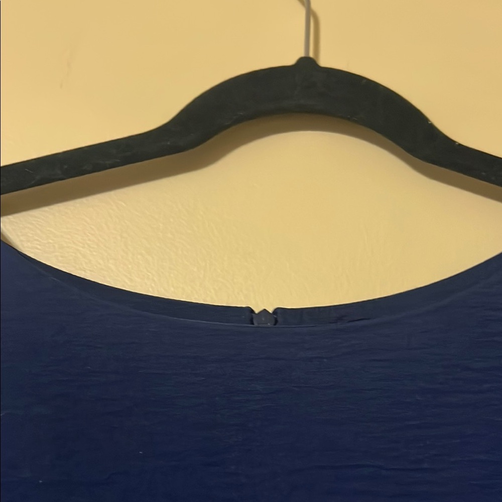 Vince Camuto Blue Midi Sheath Dress with Crew Neck - Picture 5 of 13